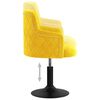 vidaXL Pasukamos valgomojo kėdės, 2vnt., garstyčių geltonos, aksomas