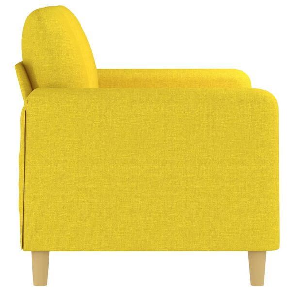 vidaXL Dvivietė sofa, &scaron;viesiai geltonos spalvos, 120cm, audinys