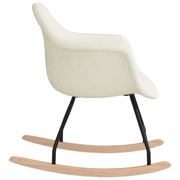 vidaXL Supama kėdė, kreminės spalvos, audinys