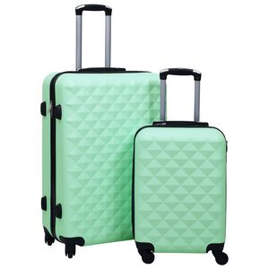 vidaXL Lagaminų rinkinys, 2vnt., mėtinės spalvos, ABS, kieto korpuso