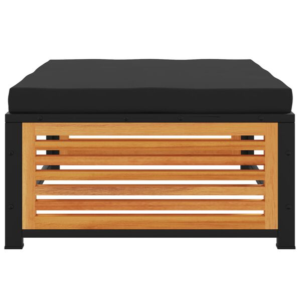 vidaXL Sodo taburetė su pagalvėle, 68x68x30cm, akacijos masyvas