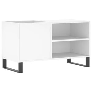 vidaXL Vinilinių plok&scaron;telių spintelė, balta, 85x38x48cm, mediena