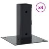 vidaXL Stulpų pagrindai kvadratiniai, 4vnt., antracito sp., 46x46mm