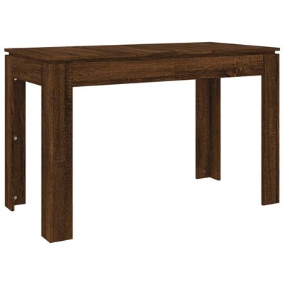 vidaXL Valgomojo stalas, rudas ąžuolo, 120x60x76cm, apdirbta mediena