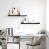 vidaXL Pakabinamos lentynos, 2vnt., juodos, 90x23,5x3,8cm, MDF
