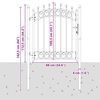 vidaXL Tvoros vartai su smailiais su užraktu Pilka 125 x 100 cm