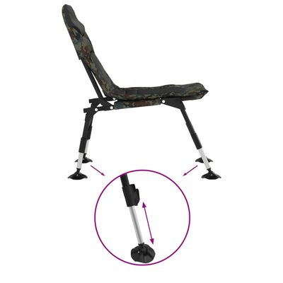 vidaXL Žvejybos kėdė su padukus nuo purvo turinčiomis kojomis