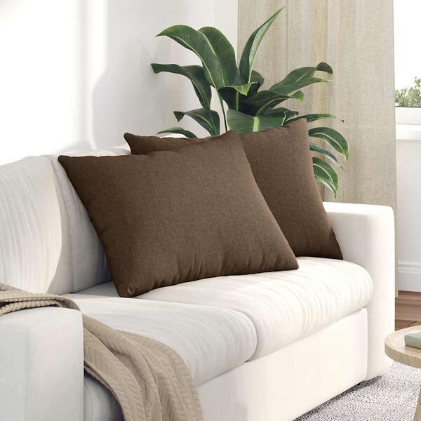 vidaXL Sofa Pagalvės 2 pcs Ruda 70 x 50 cm audinys