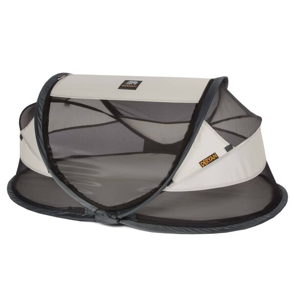 DERYAN Išskleidžiama kelioninė vaikiška lovytė Baby Luxe, kreminė