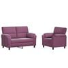vidaXL Sofos komplektas 2 pcs Violetinė Aksomas