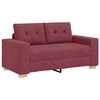 vidaXL Dvivietė sofa, vyno raudonumo, 160x77x82 cm, audinys
