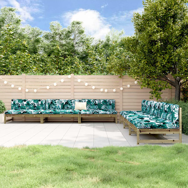 vidaXL Sodo poilsio baldų komplektas, 6 dalių, impregnuota pušis