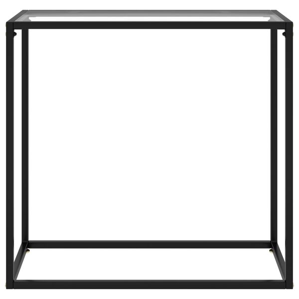 vidaXL Konsolinis staliukas, skaidrus, 80x35x75cm, grūdintas stiklas