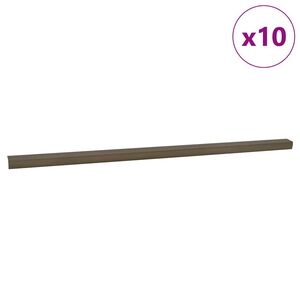 vidaXL Laiptų profiliai 10 pcs Ruda 67 cm Aliuminis