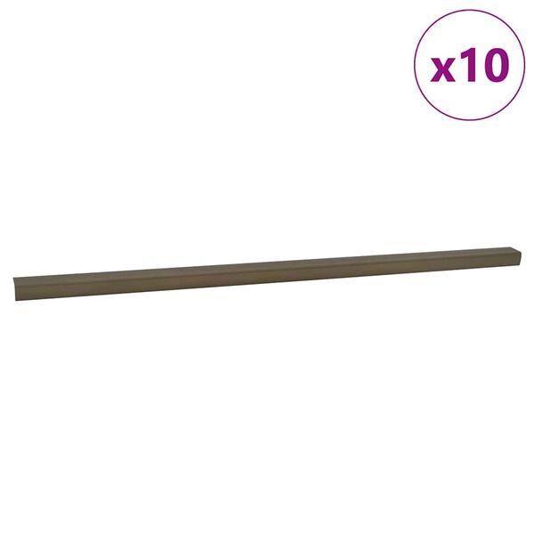 vidaXL Laiptų profiliai 10 pcs Ruda 67 cm Aliuminis