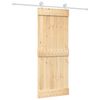vidaXL Slankios durys 80 x 210 cm Natūrali ir Balta