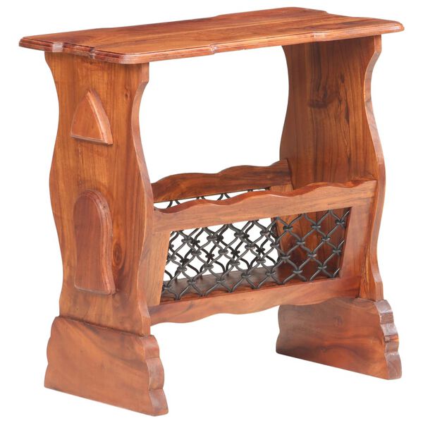 vidaXL Stovas žurnalams, 50x30x53cm, akacijos medienos masyvas