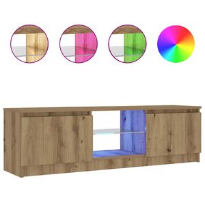 vidaXL televizoriaus spintelė su LED lemputėmis Artisan ąžuolas