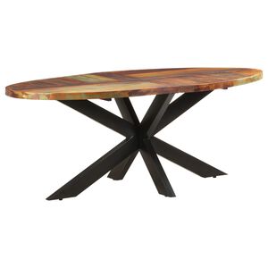 vidaXL Valgomojo stalas, 200x100x75cm, perdirbtos medienos masyvas