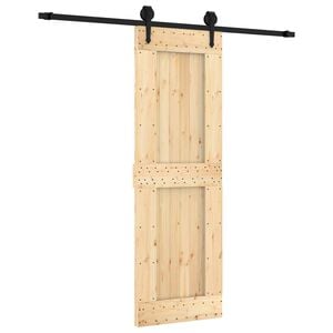 vidaXL Slankios durys Natūrali ir juoda 70 x 210 cm