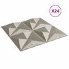 vidaXL Sienų plok&scaron;tės 24 pcs Origami Beton 50 x 50 cm XPS Putplastis