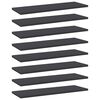 vidaXL Knygų lentynos plok&scaron;tės, 8vnt., pilkos, 60x20x1,5cm, MDP