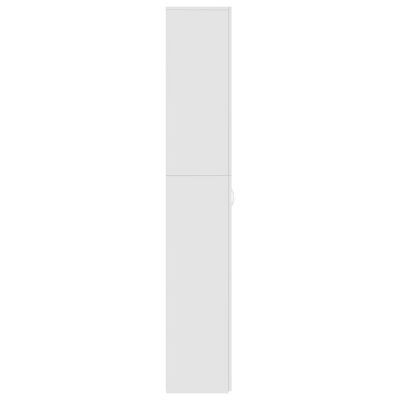vidaXL Biuro spinta, baltos spalvos, 60x32x190 cm, MDP, labai blizgi