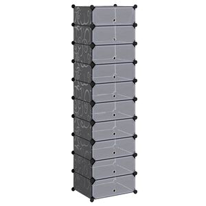 244919 vidaXL Spintelė batams su 10 skyrių, juoda