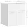 vidaXL Vonios kambario baldų komplektas, baltos spalvos, MDP
