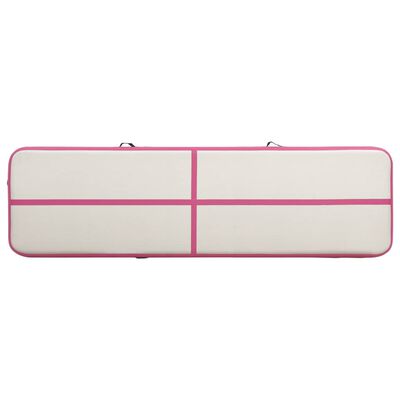 vidaXL Pripučiamas gimnastikos kilimėlis, rožinis, 700x100x20cm, PVC