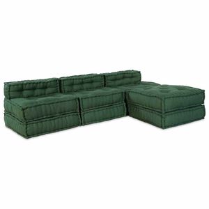 vidaXL Modulinė sofa Audinys Žalia 210 x 140 x 56 cm