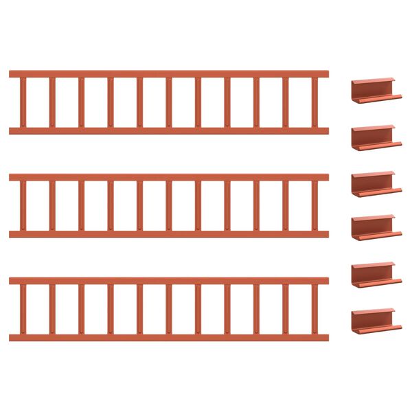 vidaXL Stogo sniego sargas Raudona 300 x 2,5 x 20 cm Plienas