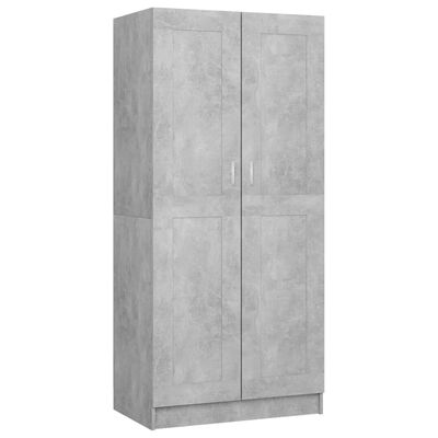 vidaXL Drabužių spinta, betono pilkos spalvos, 82,5x51,5x180cm, MDP
