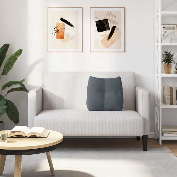 vidaXL Apsaugos Pagalvė Tamsiai pilka 45 x 24 x 50 cm Aksomas