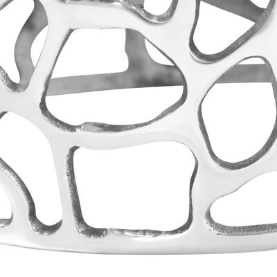 vidaXL Kavos staliukas, sidabrinės sp., 70x30cm, lietas aliuminis
