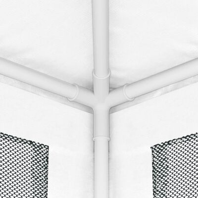 vidaXL Proginė palapinė su 4 tinklinėmis sienomis, balta, 4x4m