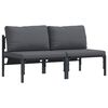 vidaXL Lauko Baldai 2 Vienetas Antracitas 80 x 80 x 71 cm Plienas