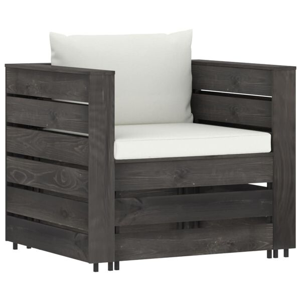 vidaXL Sodo komplektas su pagalvėlėmis, 6 dalių, impregnuota mediena