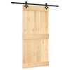 vidaXL Slankios durys Natūrali ir juoda 100 x 210 cm