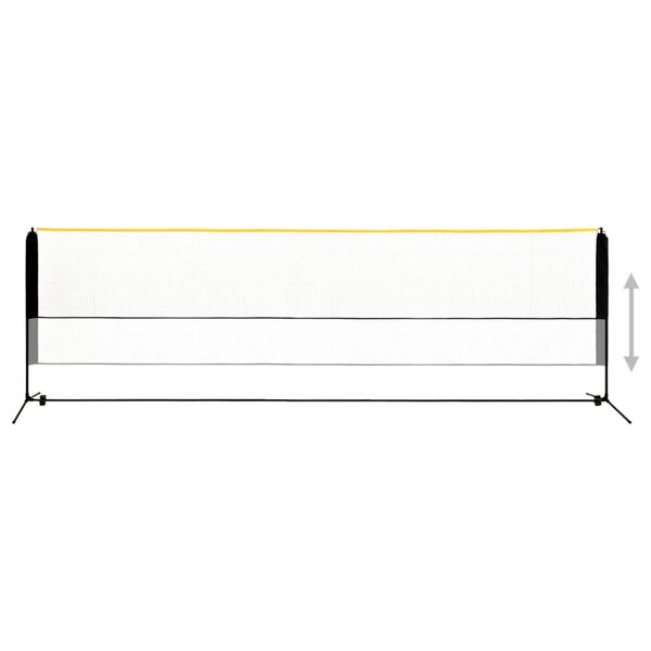 vidaXL Reguliuojamas badmintono tinklas, 500x103x94&ndash;158cm, metalas