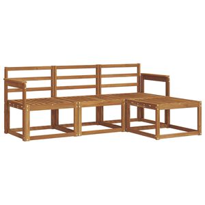 vidaXL Lauko sofos komplektas 4 pcs Natūrali
