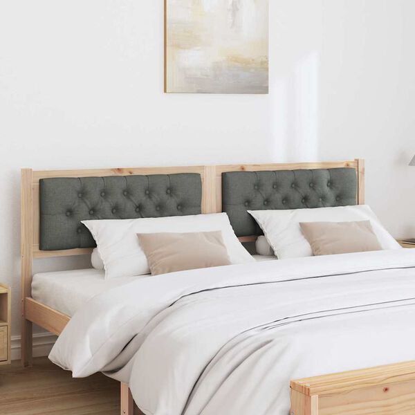 vidaXL Galvūgalis Kita ruda ir tamsiai pilka 160 cm Pu&scaron;ies masyvas