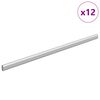 vidaXL Spintos strypas 12 vnt. Sidabro 472 x 15 x 29 mm
