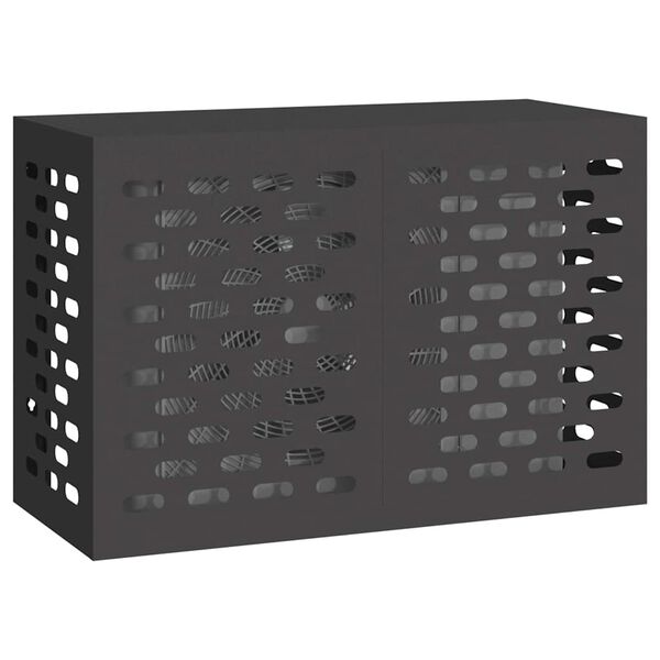 vidaXL Kondicionierių uždangalas Juoda 90 x 40 x 60 cm Plienas