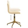 vidaXL Pasukamos valgomojo kėdės, 2vnt., kreminės spalvos, aksomas