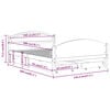 vidaXL Lovos rėmas su 4 stalčiais, baltas, 140x200cm, pušies masyvas