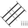 vidaXL Langų saugos grotelės su 3 skersinėmis 3 pcs 43-74 cm
