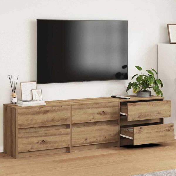 vidaXL TV vienetai 2 pcs Amatininkų ąžuolas 180 x 34 x 50 cm