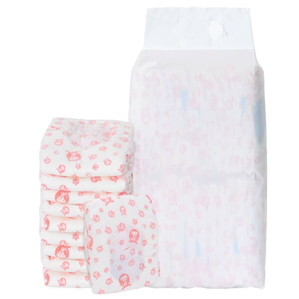 vidaXL Vienkartinė &scaron;uniukų sauskelnė patelėms 30 pcs Baltas M