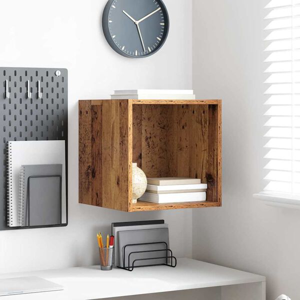 vidaXL Sieninė spintelė Senas medis 37 x 37 x 37 cm Apdirbta mediena